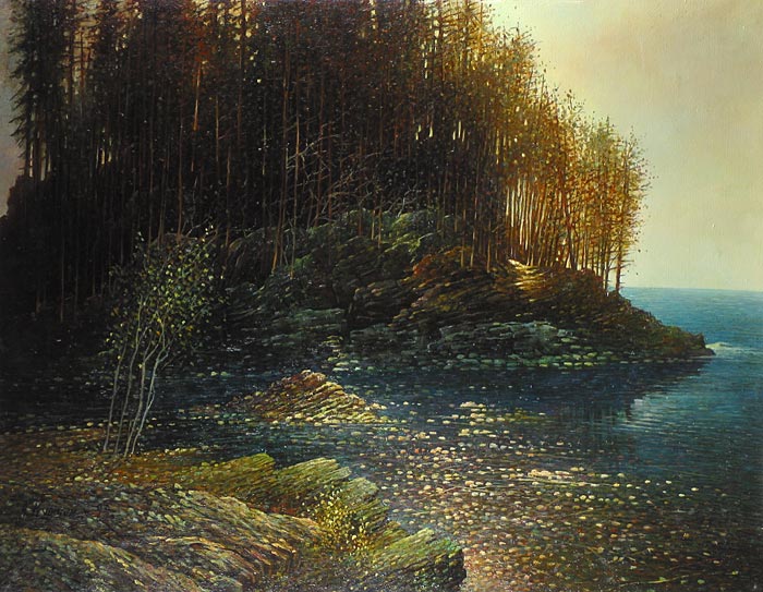 Изумрудная бухта 70x90 см. Холст. Масло. 1999 г