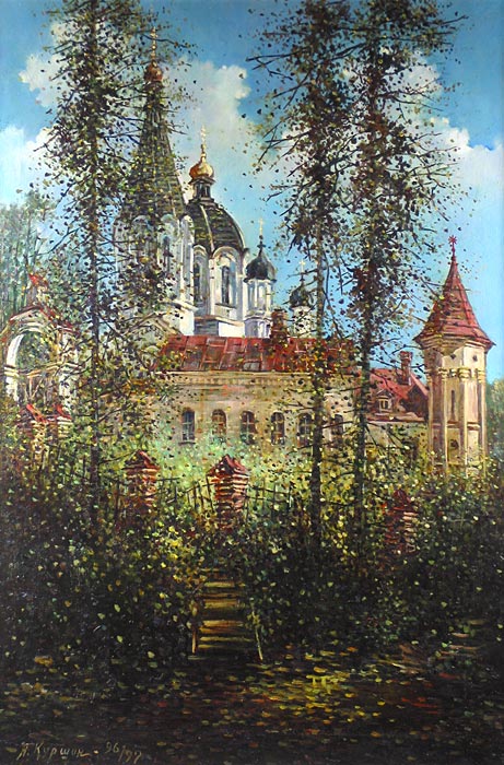 Белый скит 96x65 см. Холст. Масло. 1996-1997 г.