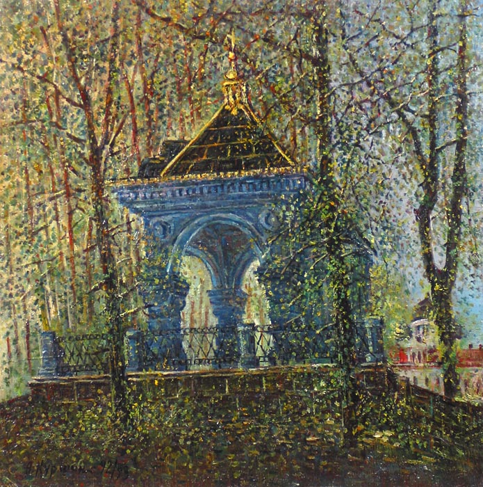 Знаменская часовня 44x44 см. Холст. Масло. 1992-1993 г.