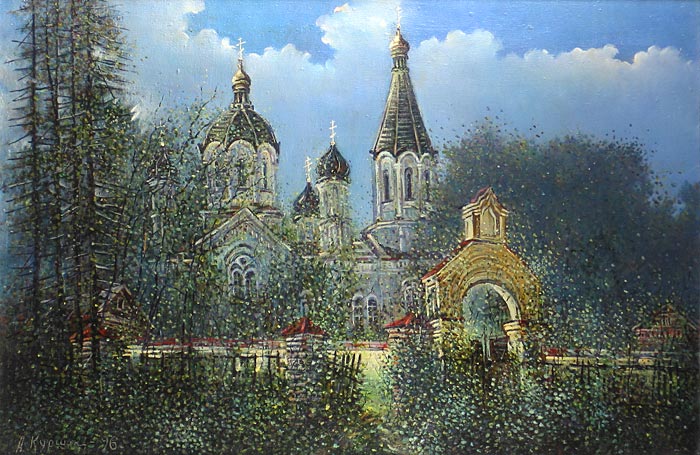 Белый скит 90x60 см. Холст. Масло. 1996 г.