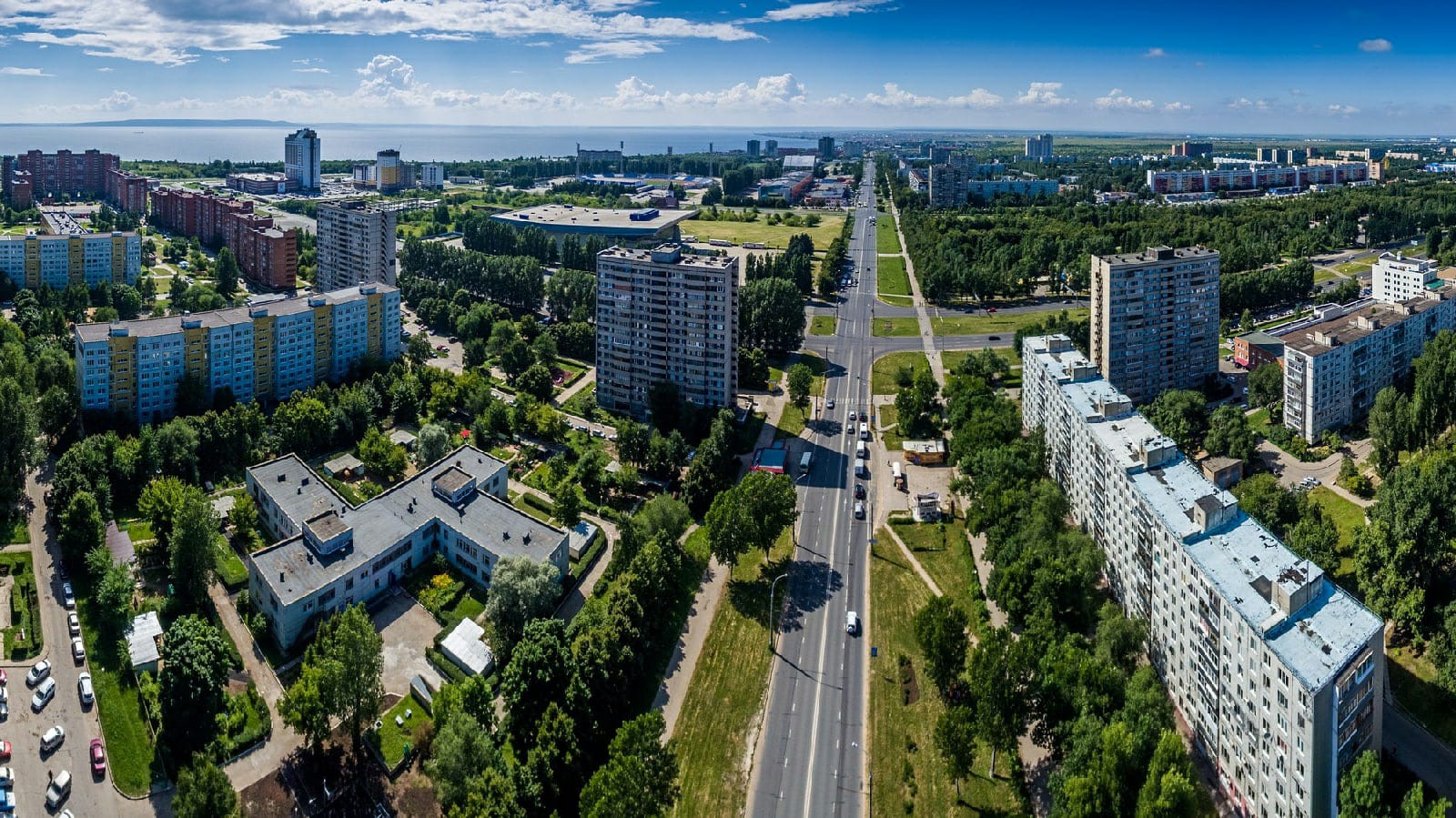 Тольятти Автозаводской район с высоты