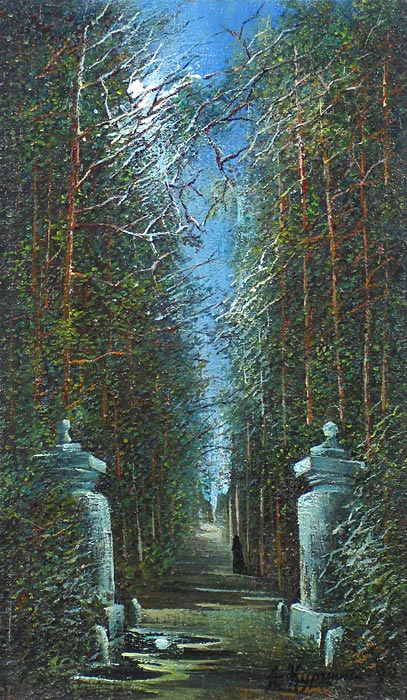 Гефсиманские ворота 49x28 см. Холст. Масло. 1992 г.