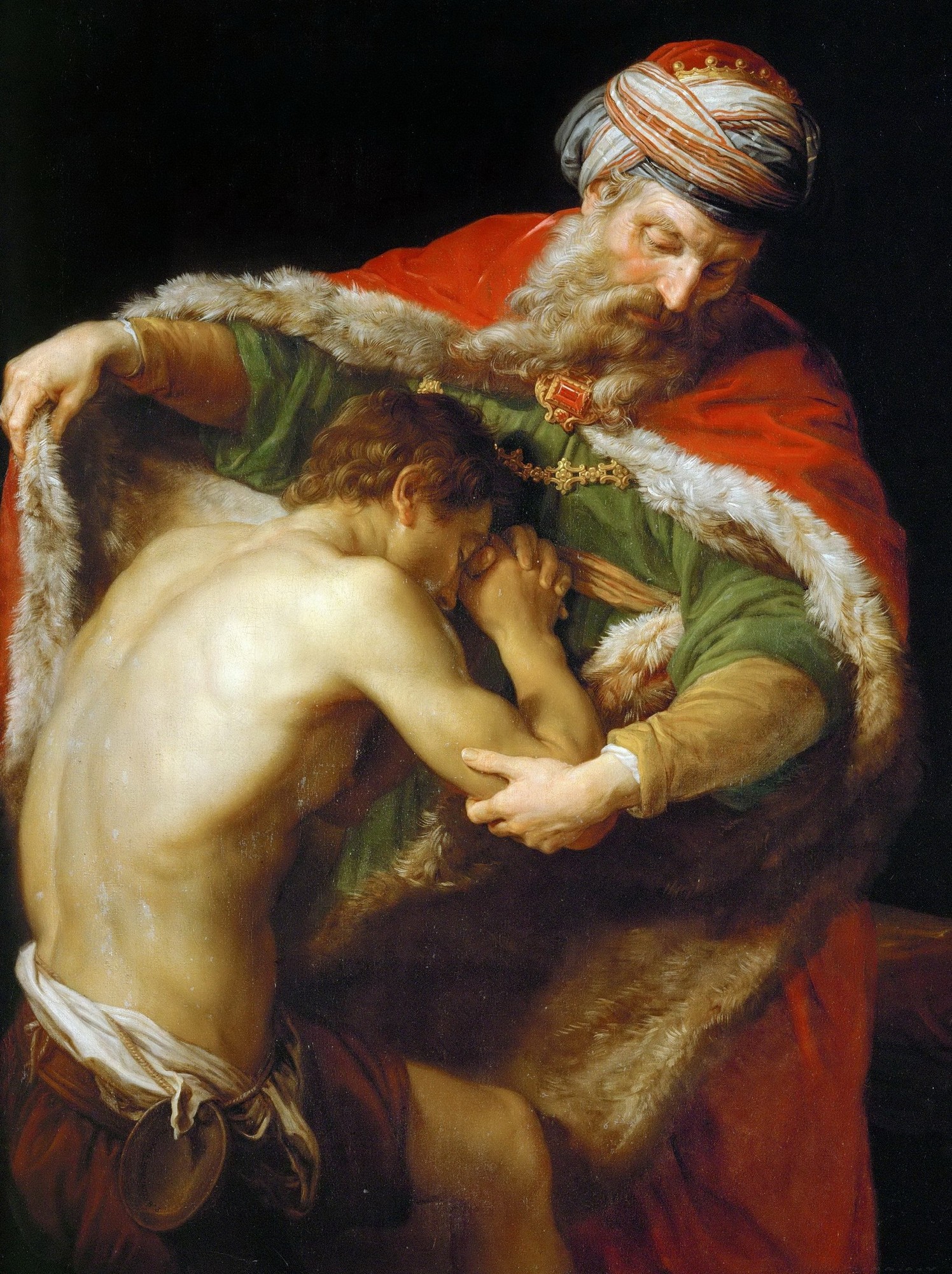 Pompeo Girolamo Batoni.  Le retour du fils prodigue.  1773 année.  Toile, huile