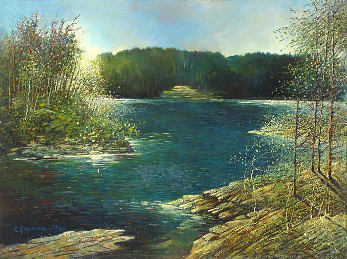 Вход в бухту 62x48 см. Холст. Масло. 1992-1993 г