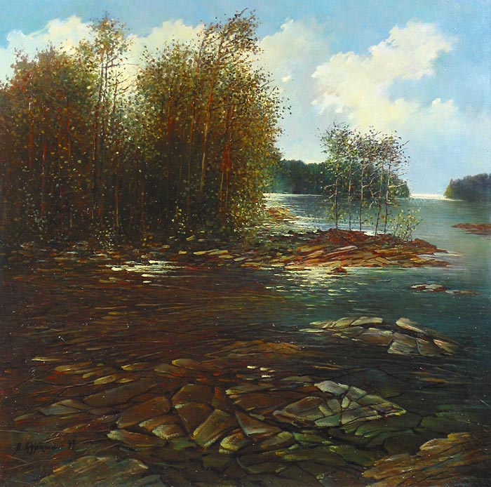 Мерцание солнечных лучей 69x70 см. Холст. Масло. 1993 г.