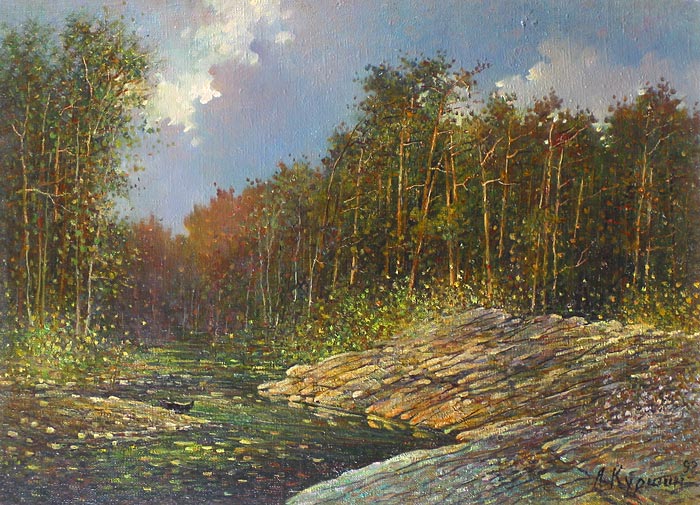 У внутреннего озера 55x40 см. Холст. Масло. 1992-1993 г.