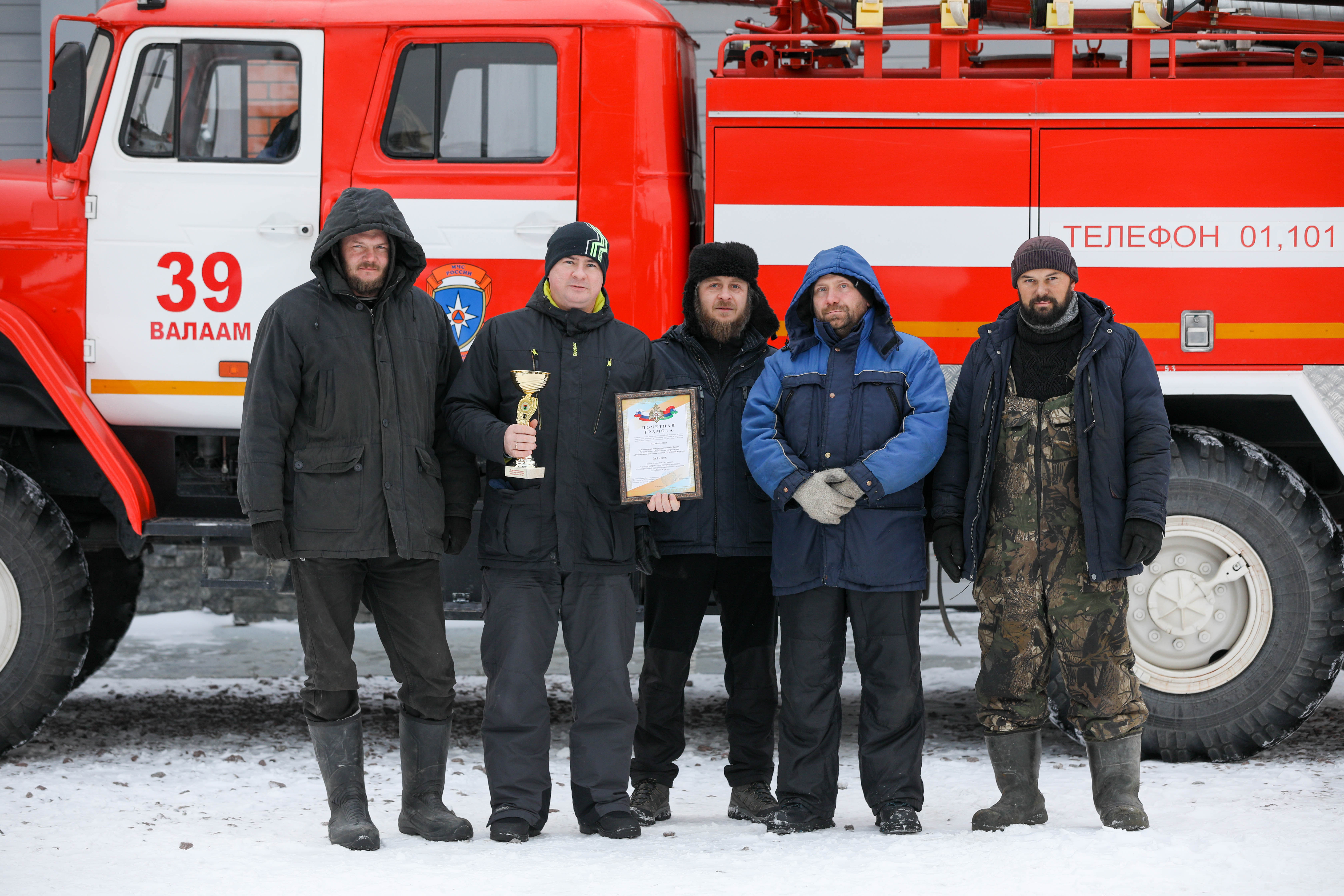 Добровольная пожарная дружина Валаама заняла первое место в Карельском смотр-конкурсе пожарных команд