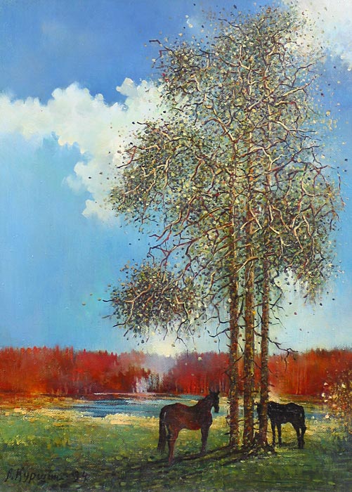 Три сосны 55x41 см. Холст. Масло. 1994