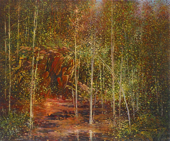 Осеннее болото 55x67 см. Холст. Масло. 1997 г
