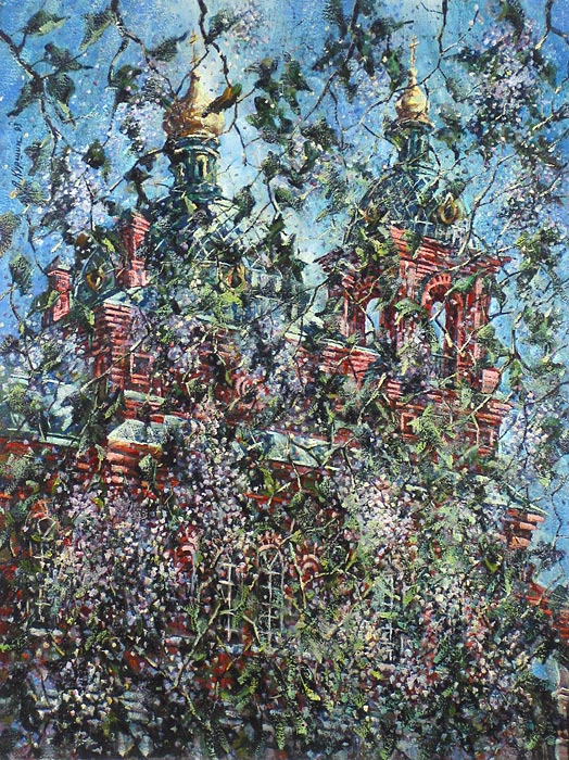 Сквозь сирень 81x61 см. Холст. Масло. 1993 г.