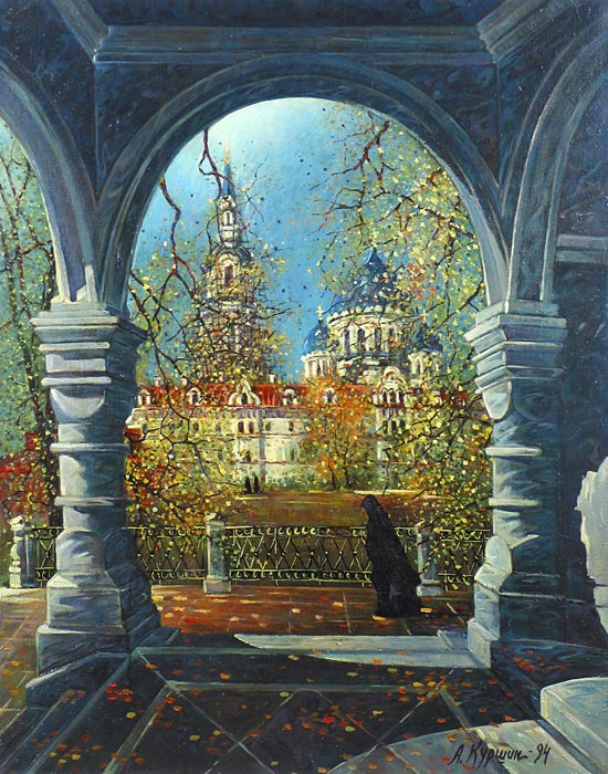 Через арку часовни 70x56 см. Холст. Масло. 1994 г