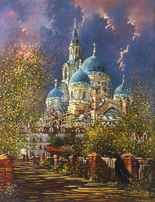 Дорога к храму 71x56 см. Холст. Масло. 1997 г.