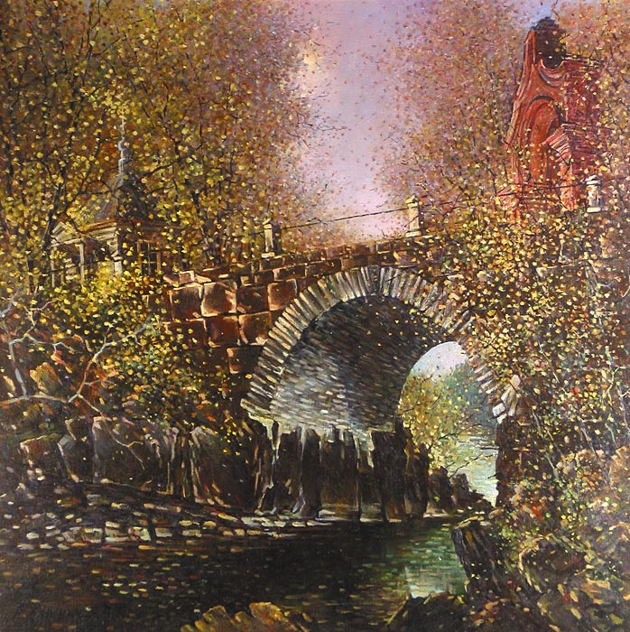 Владимирский мост 78x78 см. Холст. Масло. 1997 г.