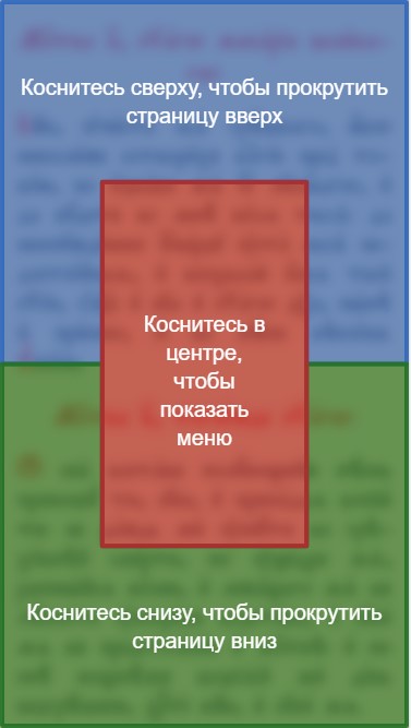 Области экрана для постраничного листания
