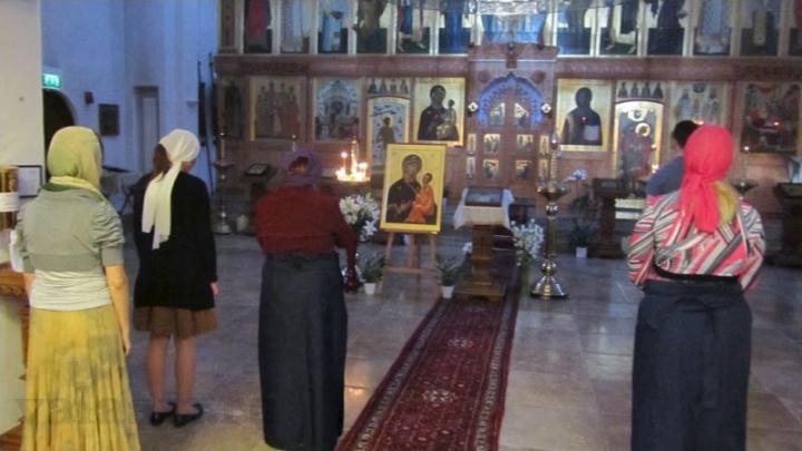 Список с Тихвинской иконы Божией Матери в кафедральном соборе в Лондоне