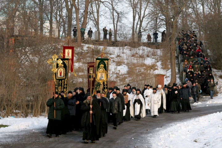 Крестный ход на Крещение Господне.