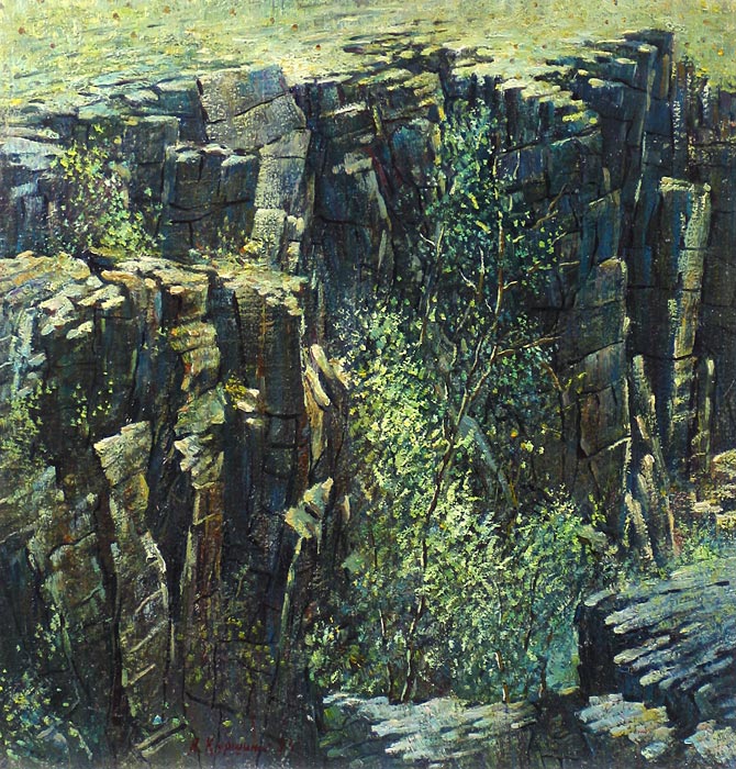 Шторм в лунную ночь 78x58 см. Холст. Масло. 1994 г.
