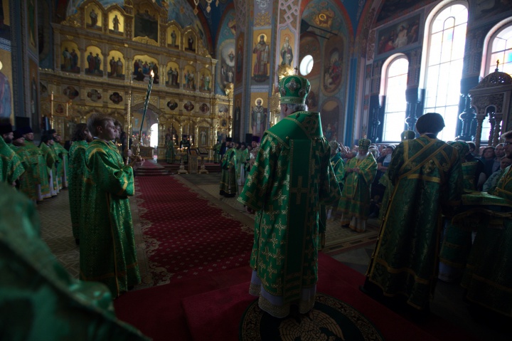 В день памяти преподобных Сергия и Германа Валаамских Святейший Патриарх Кирилл совершил Литургию в Валаамском монастыре, 2017