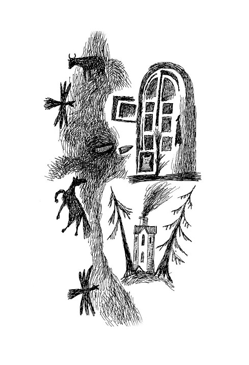 Форточка. Рисунок Аммона Гареева