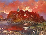 Никольский скит 62x32 см. Холст. Масло. 1997 г.
