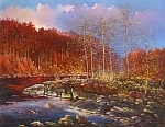 Последние лучи заката 50x41 см. Холст. Масло. 1996 г.