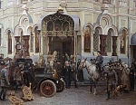 Закрытие Московского подворья Валаамского монастыря. Виталий Графов. Холст, масло, 2017.
