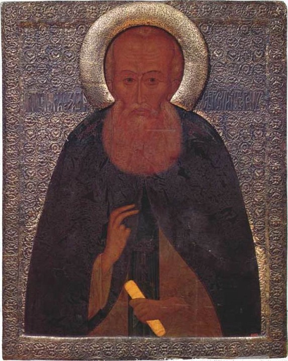 Преподобный Александр Свирский. Икона XVI века