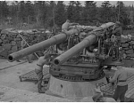 Железная батарея верайя. Сдвоенный пистолет типа 120/50-V2. Боевая тревога. Май 1942 года. Из материалов Финского военного фотоархива SA-Kuva