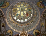 Общий вид росписи купола верхнего храма собора, после реставрации, 2005 год.