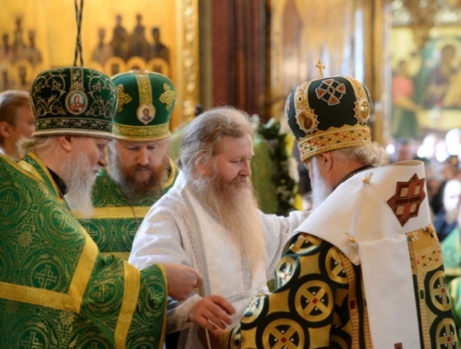 Хиротония во иеромонахи отца Варфоломея. Рукополагает Патриарх Московский и всея Руси Кирилл
