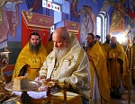 Во время освящения скитского храма Смоленской иконы Божией Матери, 2007 г.