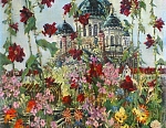 Сквозь цветы 81x61 см. Холст. Масло. 1993 г.