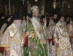 Афон. Богослужение в монастыре Ватопед.