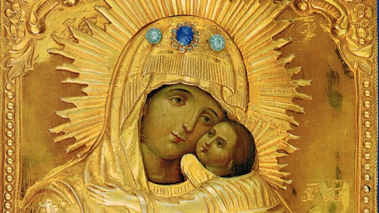 Икона Божией Матери "Сладко лобзающая", принадлежащая преподобному Антипе Валаамскому