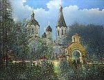 Белый скит 90x60 см. Холст. Масло. 1996 г.