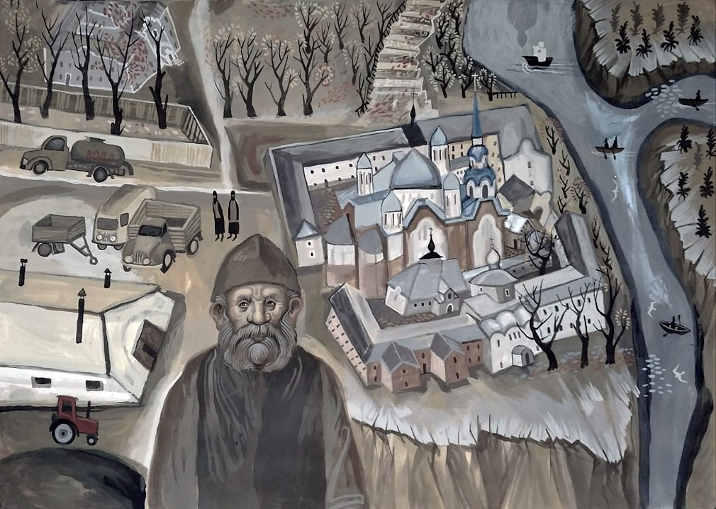 Завгар Валаамского монастыря. Рисунок Аммона Гареева.