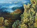 На Дивном острове. Скалы 71x56 см. Холст. Масло. 1999 г.