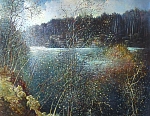 Осенний день 44x44 см. Холст. Масло. 1993 г.