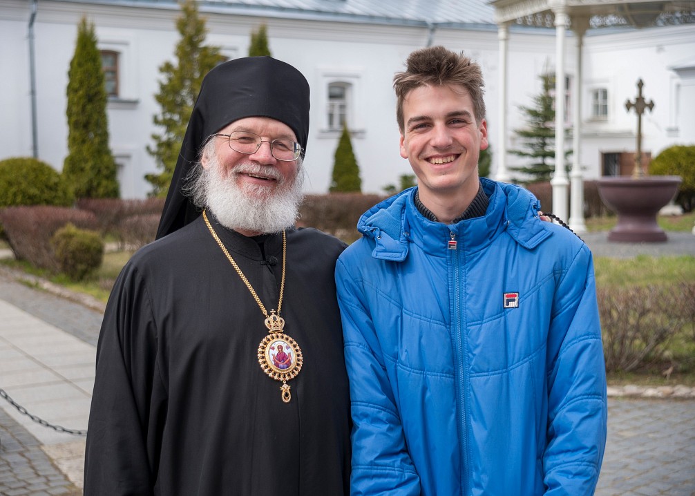 Владыка Панкратий и Герман Сазеев. Пасха 2021 года