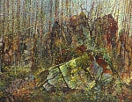 В лесной чаще 57x36 см. Холст. Масло. 1996 г.