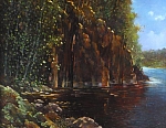 Монашеская купальня 74x34 см. Холст. Масло. 1997 г.