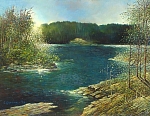 Вход в бухту 62x48 см. Холст. Масло. 1992-1993 г