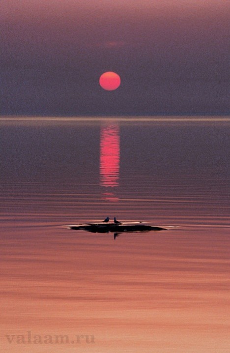 Тихий вечер над озером. 1993 г.