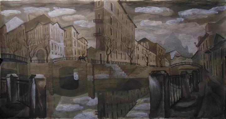 Из серии «Город». Бумага, графика.2016 год