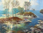 Островки 67x67 см. Холст. Масло. 1993 г.