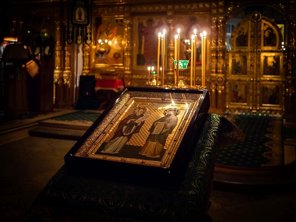 Икона преподобных Сергия и Германа Валаамских