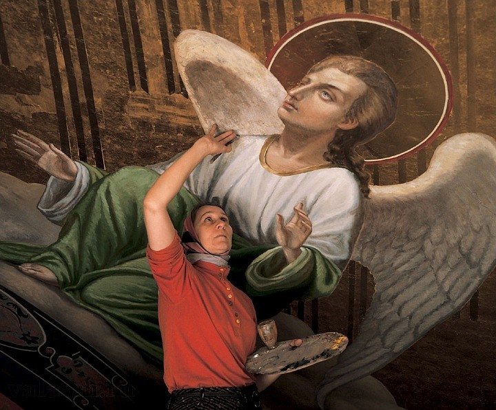 Восстановление росписей Спасо-Преображенского собора. Художник-реставратор Светлана Большакова. 2003 г.