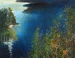Крестовое озеро 91x60 см. Холст. Масло. 1985-1993 г.