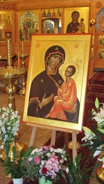 Список с Тихвинской иконы Божией Матери в кафедральном соборе в Лондоне