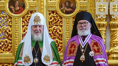 Патриаршее поздравление епископу Троицкому Панкратию с 20-летием архиерейской хиротонии